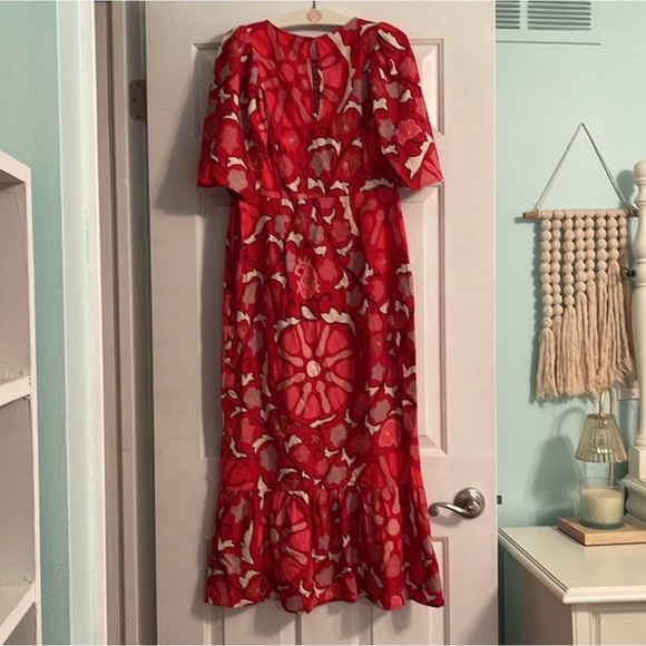 Rhode X Target Red Floral Zinnia Maxi Dress - Picture 4 of 5